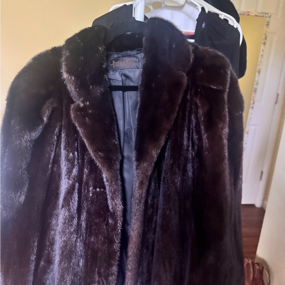 MINK Brown Fur Coat - Picture 3 of 9